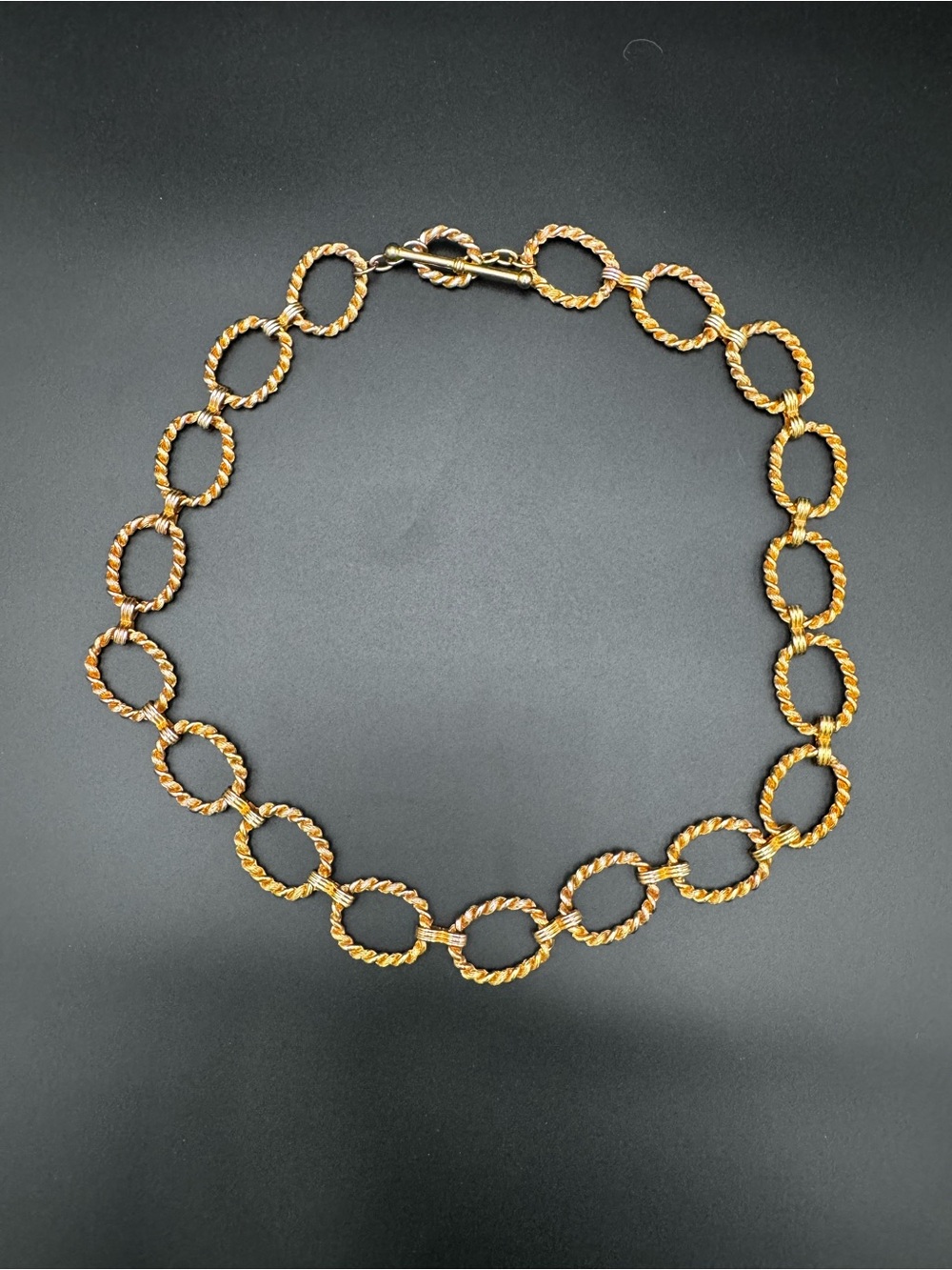 Gold Twisted Link Necklace - Elegant Statement Chain Belt